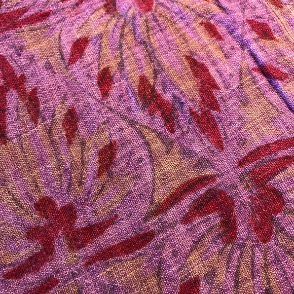 Indian block print cotton coverlet or throw - amazing amethyst colour - Picture 4 of 6